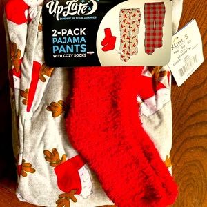 Pajama pants, 2-pack & socks, size M 6/8